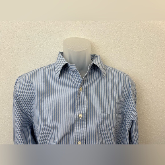 Polo Ralph Lauren Gingham Long Sleeve Button Down Shirt Mens 17-34 Blue - Picture 2 of 8